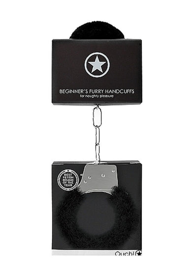 Cătușe Beginner’S Furry Handcuffs – joacă pasională cu un strop de bondage